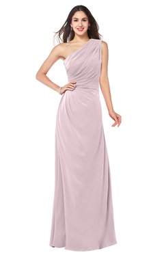 ColsBM Samantha Pale Lilac Vintage A-line Asymmetric Neckline Sleeveless Half Backless Draped Plus Size Bridesmaid Dresses