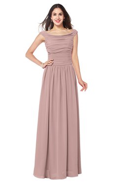 ColsBM Tatiana Bridal Rose Antique A-line V-neck Sleeveless Pleated Plus Size Bridesmaid Dresses