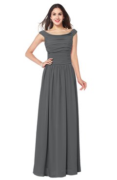 ColsBM Tatiana Grey Antique A-line V-neck Sleeveless Pleated Plus Size Bridesmaid Dresses