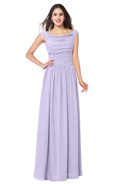 ColsBM Tatiana Light Purple Antique A-line V-neck Sleeveless Pleated Plus Size Bridesmaid Dresses