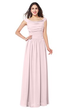 ColsBM Tatiana Petal Pink Antique A-line V-neck Sleeveless Pleated Plus Size Bridesmaid Dresses