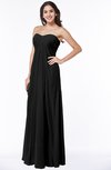 ColsBM Crystal Black Plain Empire Sleeveless Chiffon Ruching Plus Size Bridesmaid Dresses