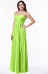 ColsBM Crystal Bright Green Plain Empire Sleeveless Chiffon Ruching Plus Size Bridesmaid Dresses