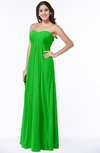 ColsBM Crystal Classic Green Plain Empire Sleeveless Chiffon Ruching Plus Size Bridesmaid Dresses