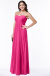 ColsBM Crystal Fandango Pink Plain Empire Sleeveless Chiffon Ruching Plus Size Bridesmaid Dresses