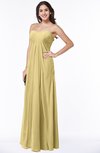 ColsBM Crystal Gold Plain Empire Sleeveless Chiffon Ruching Plus Size Bridesmaid Dresses
