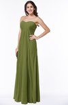 ColsBM Crystal Olive Green Plain Empire Sleeveless Chiffon Ruching Plus Size Bridesmaid Dresses