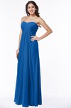 ColsBM Crystal Royal Blue Plain Empire Sleeveless Chiffon Ruching Plus Size Bridesmaid Dresses