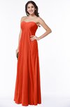 ColsBM Crystal Tangerine Tango Plain Empire Sleeveless Chiffon Ruching Plus Size Bridesmaid Dresses