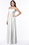 ColsBM Crystal White Plain Empire Sleeveless Chiffon Ruching Plus Size Bridesmaid Dresses