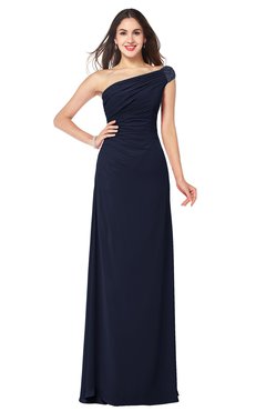 ColsBM Molly Dark Sapphire Plain A-line Sleeveless Half Backless Floor Length Plus Size Bridesmaid Dresses