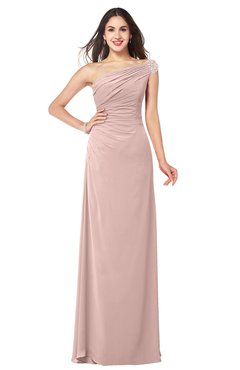 ColsBM Molly Dusty Rose Plain A-line Sleeveless Half Backless Floor Length Plus Size Bridesmaid Dresses