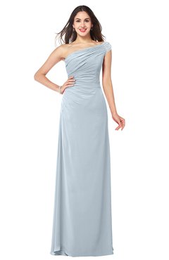 ColsBM Molly Illusion Blue Plain A-line Sleeveless Half Backless Floor Length Plus Size Bridesmaid Dresses