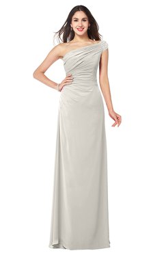 ColsBM Molly Off White Plain A-line Sleeveless Half Backless Floor Length Plus Size Bridesmaid Dresses