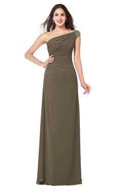ColsBM Molly Otter Plain A-line Sleeveless Half Backless Floor Length Plus Size Bridesmaid Dresses