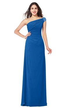 ColsBM Molly Royal Blue Plain A-line Sleeveless Half Backless Floor Length Plus Size Bridesmaid Dresses