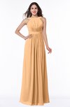 ColsBM Alicia Apricot Glamorous A-line Thick Straps Sleeveless Chiffon Sash Plus Size Bridesmaid Dresses