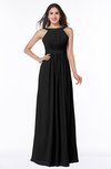 ColsBM Alicia Black Glamorous A-line Thick Straps Sleeveless Chiffon Sash Plus Size Bridesmaid Dresses