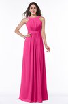 ColsBM Alicia Fandango Pink Glamorous A-line Thick Straps Sleeveless Chiffon Sash Plus Size Bridesmaid Dresses