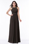 ColsBM Alicia Fudge Brown Glamorous A-line Thick Straps Sleeveless Chiffon Sash Plus Size Bridesmaid Dresses