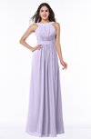 ColsBM Alicia Pastel Lilac Glamorous A-line Thick Straps Sleeveless Chiffon Sash Plus Size Bridesmaid Dresses