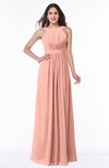 ColsBM Alicia Peach Glamorous A-line Thick Straps Sleeveless Chiffon Sash Plus Size Bridesmaid Dresses