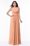 ColsBM Alicia Salmon Glamorous A-line Thick Straps Sleeveless Chiffon Sash Plus Size Bridesmaid Dresses