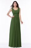 ColsBM Patricia Garden Green Plain Zipper Chiffon Floor Length Ruching Plus Size Bridesmaid Dresses