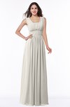 ColsBM Patricia Off White Plain Zipper Chiffon Floor Length Ruching Plus Size Bridesmaid Dresses