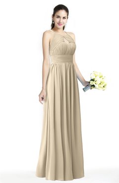 ColsBM Cherish Novelle Peach Traditional A-line Jewel Sleeveless Zipper Sash Bridesmaid Dresses