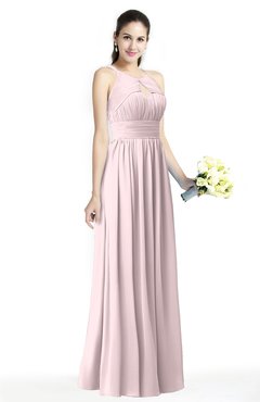 ColsBM Cherish Petal Pink Traditional A-line Jewel Sleeveless Zipper Sash Bridesmaid Dresses