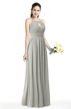 ColsBM Cherish Platinum Traditional A-line Jewel Sleeveless Zipper Sash Bridesmaid Dresses