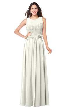 ColsBM Carla Ivory Romantic Jewel Zipper Chiffon Pleated Plus Size Bridesmaid Dresses