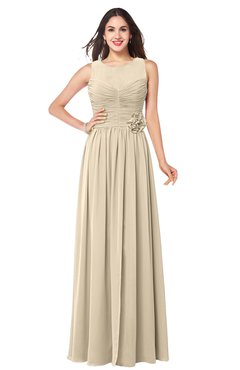 ColsBM Carla Novelle Peach Romantic Jewel Zipper Chiffon Pleated Plus Size Bridesmaid Dresses
