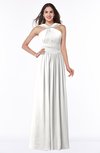 ColsBM Marie Cloud White Plain A-line Jewel Sleeveless Chiffon Bridesmaid Dresses