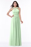 ColsBM Marie Light Green Plain A-line Jewel Sleeveless Chiffon Bridesmaid Dresses