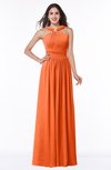 ColsBM Marie Tangerine Plain A-line Jewel Sleeveless Chiffon Bridesmaid Dresses