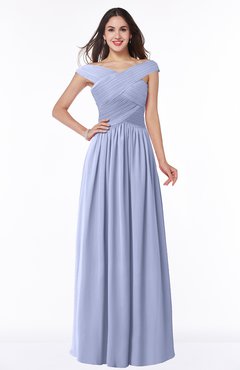 ColsBM Wendy Blue Heron Classic A-line Off-the-Shoulder Sleeveless Zip up Floor Length Plus Size Bridesmaid Dresses