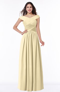 ColsBM Wendy Cornhusk Classic A-line Off-the-Shoulder Sleeveless Zip up Floor Length Plus Size Bridesmaid Dresses