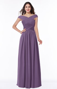ColsBM Wendy Eggplant Classic A-line Off-the-Shoulder Sleeveless Zip up Floor Length Plus Size Bridesmaid Dresses
