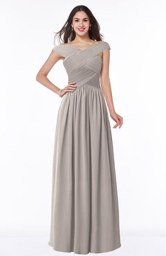 ColsBM Wendy Mushroom Classic A-line Off-the-Shoulder Sleeveless Zip up Floor Length Plus Size Bridesmaid Dresses