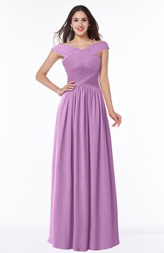 ColsBM Wendy Orchid Classic A-line Off-the-Shoulder Sleeveless Zip up Floor Length Plus Size Bridesmaid Dresses