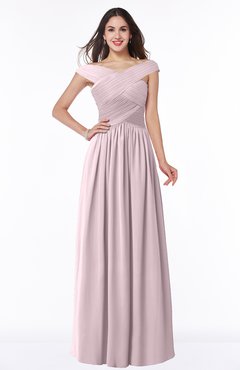 ColsBM Wendy Pale Lilac Classic A-line Off-the-Shoulder Sleeveless Zip up Floor Length Plus Size Bridesmaid Dresses