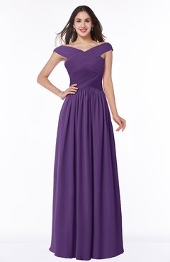 ColsBM Wendy Pansy Classic A-line Off-the-Shoulder Sleeveless Zip up Floor Length Plus Size Bridesmaid Dresses