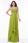 ColsBM Azalea Green Oasis Sexy A-line Spaghetti Zipper Pleated Plus Size Bridesmaid Dresses