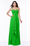 ColsBM Azalea Jasmine Green Sexy A-line Spaghetti Zipper Pleated Plus Size Bridesmaid Dresses