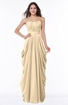 ColsBM Wren Apricot Gelato Informal Sleeveless Half Backless Chiffon Floor Length Plus Size Bridesmaid Dresses