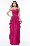 ColsBM Wren Beetroot Purple Informal Sleeveless Half Backless Chiffon Floor Length Plus Size Bridesmaid Dresses