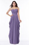 ColsBM Wren Chalk Violet Informal Sleeveless Half Backless Chiffon Floor Length Plus Size Bridesmaid Dresses