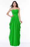 ColsBM Wren Classic Green Informal Sleeveless Half Backless Chiffon Floor Length Plus Size Bridesmaid Dresses